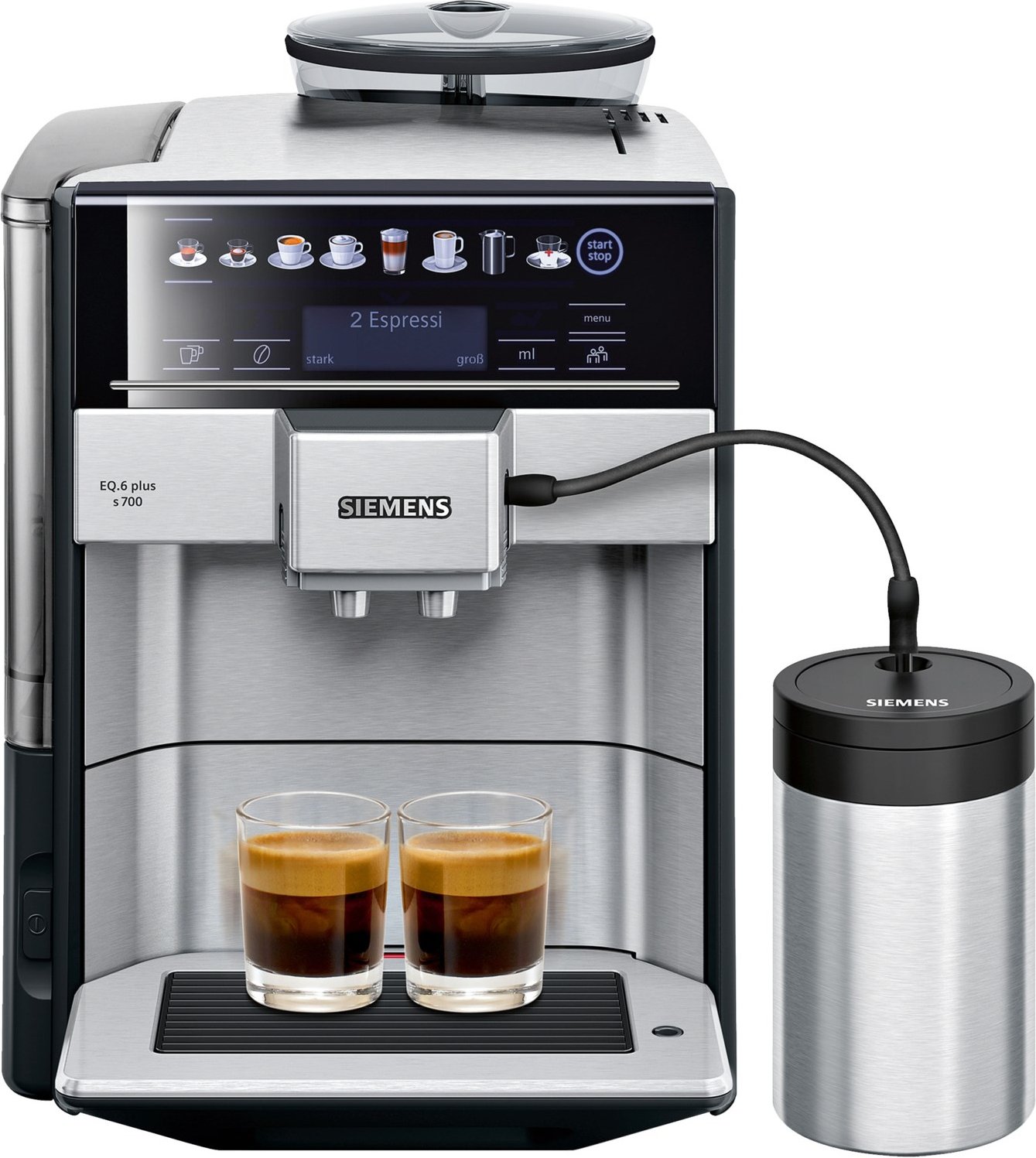 TE657M03DE EQ6 plus s700 Kaffee-Vollautomat edelstahl