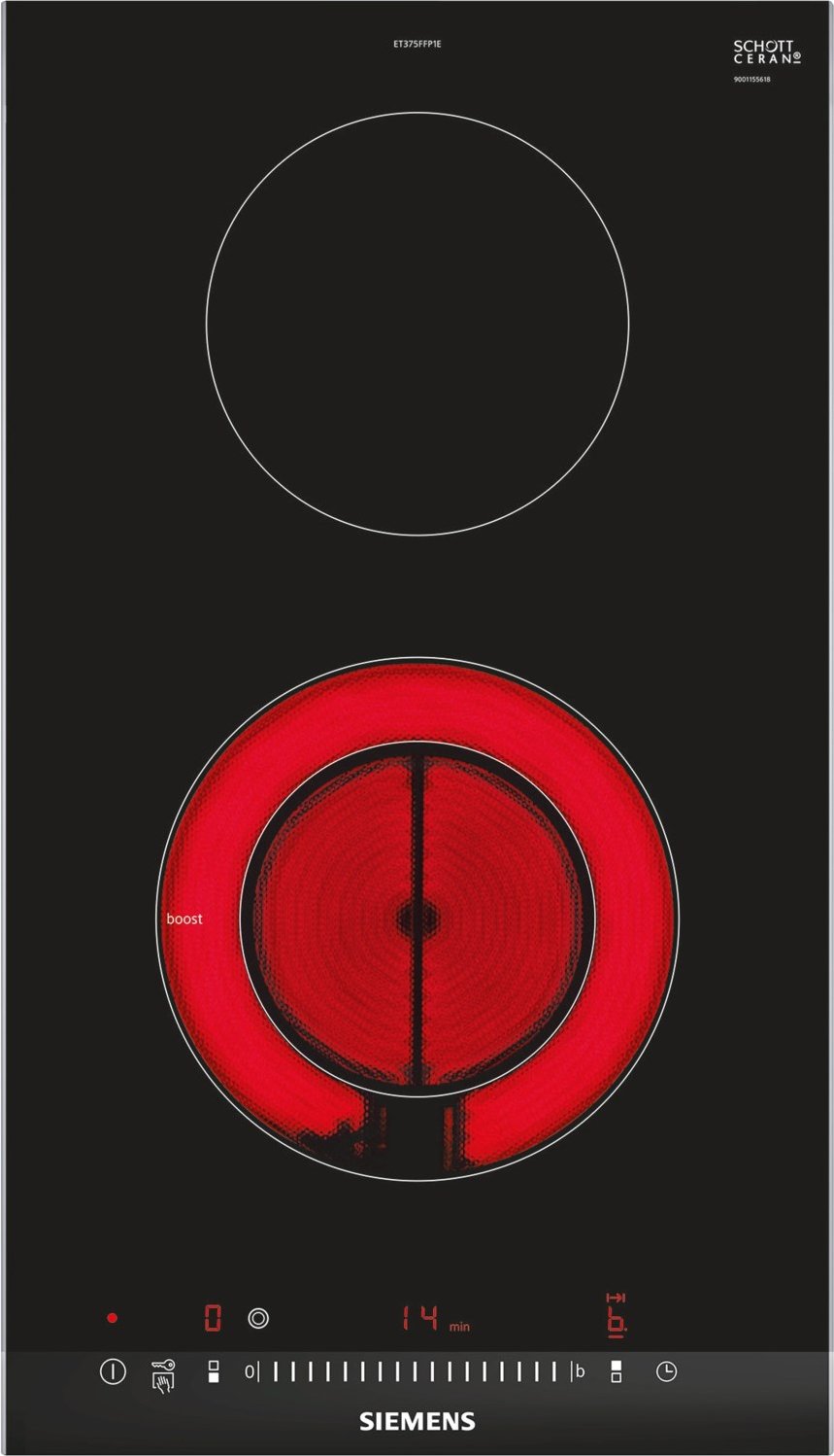 ET375FFP1E Autark-Glaskeramikfeld edelstahl/Facette