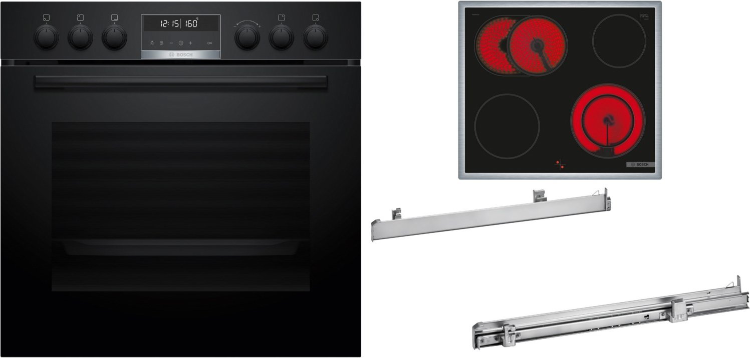 HND671OS63 Herdset bestehend aus HEG578BB3+NKN64RGA2E+HEZ538000 schwarz + edelstahl