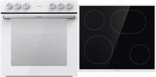 Duo Set CW com Herdset bestehend aus BC6715E02WK + ECD643BX weiß + edelstahl