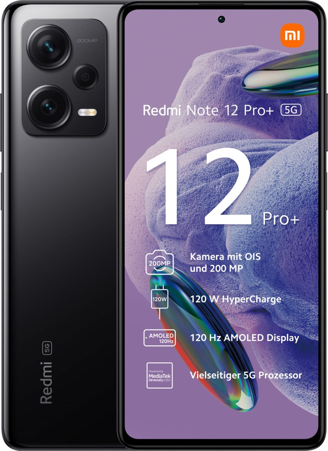 Redmi Note 12 Pro+ 5G (8GB+256GB) Smartphone midnight black
