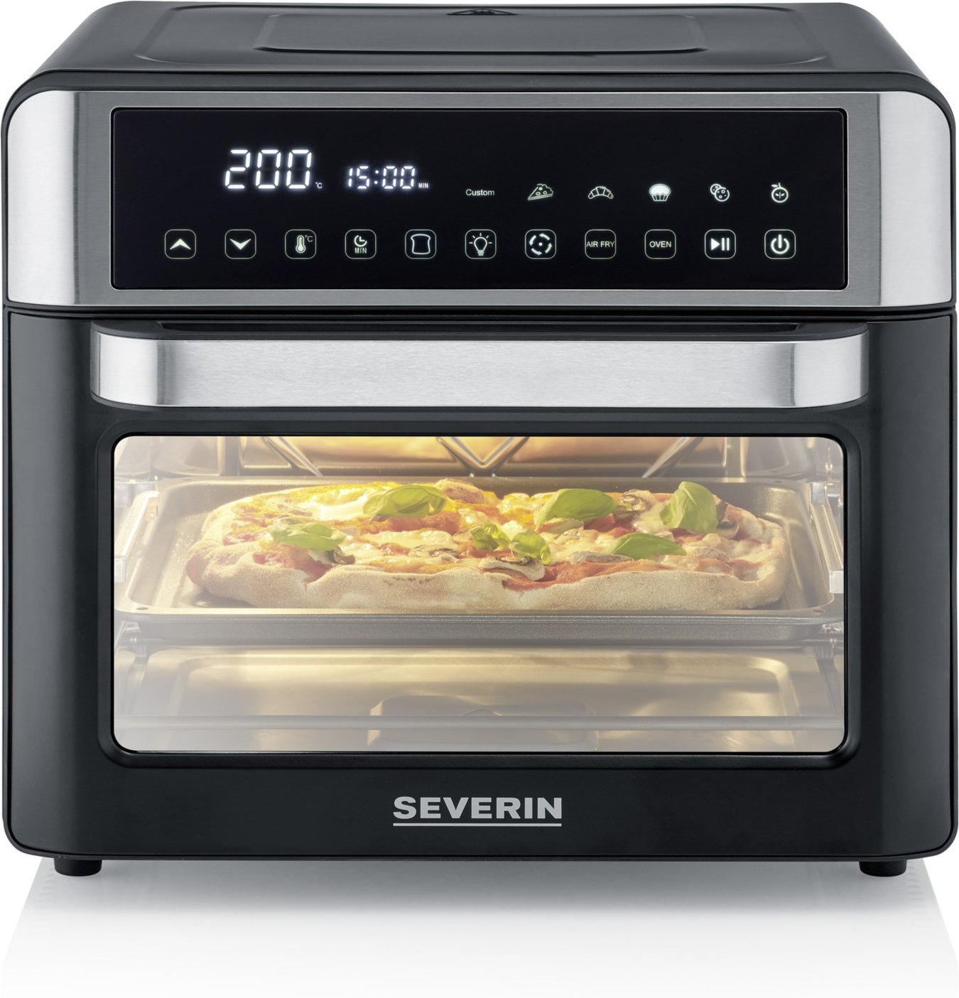 TO 2077 Mini-Backofen schwarz/edelstahl