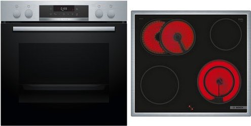 MKH23SPF4 Herdset bestehend aus HEA171BS2 + NKN64RGA2E edelstahl + edelstahl