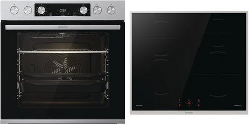 ProfiPlus SIX Herdset mit Induktionskochfeld BCSI6737E06X + GI6400BX edelstahl + edelstahl