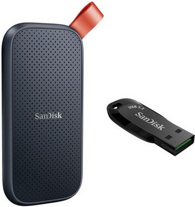 Portable SSD (1TB) Extern schwarz inkl. Ultra Shift USB 3.2 Gen 1 (32GB)