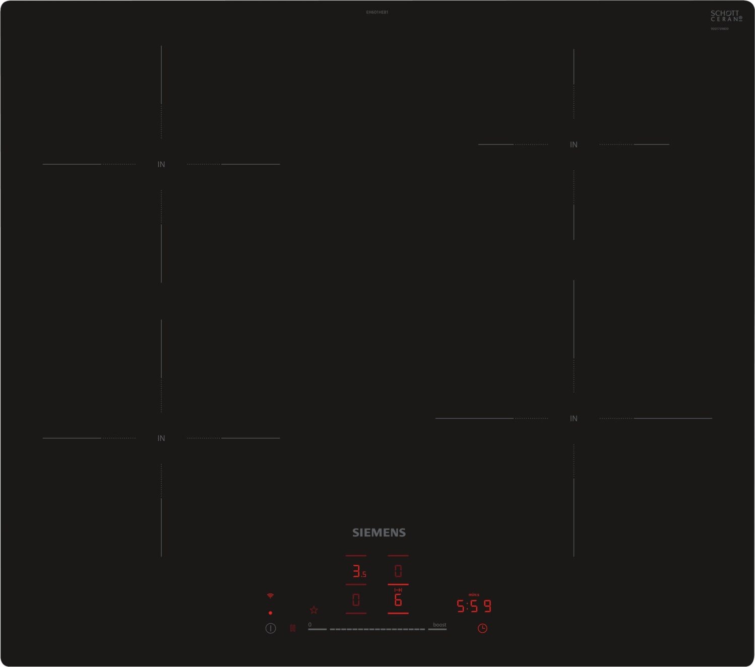 EH601HEB1E Autark-Induktionskochfeld rahmenlos