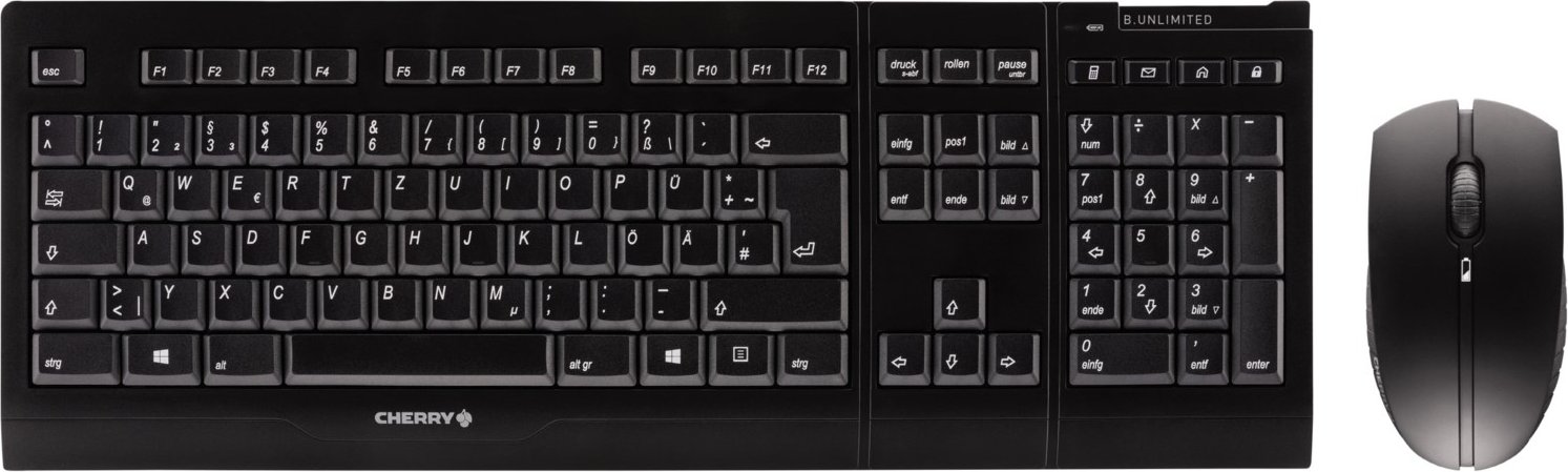 B.Unlimited 3.0 (DE) Kabelloses Tastatur-Set schwarz