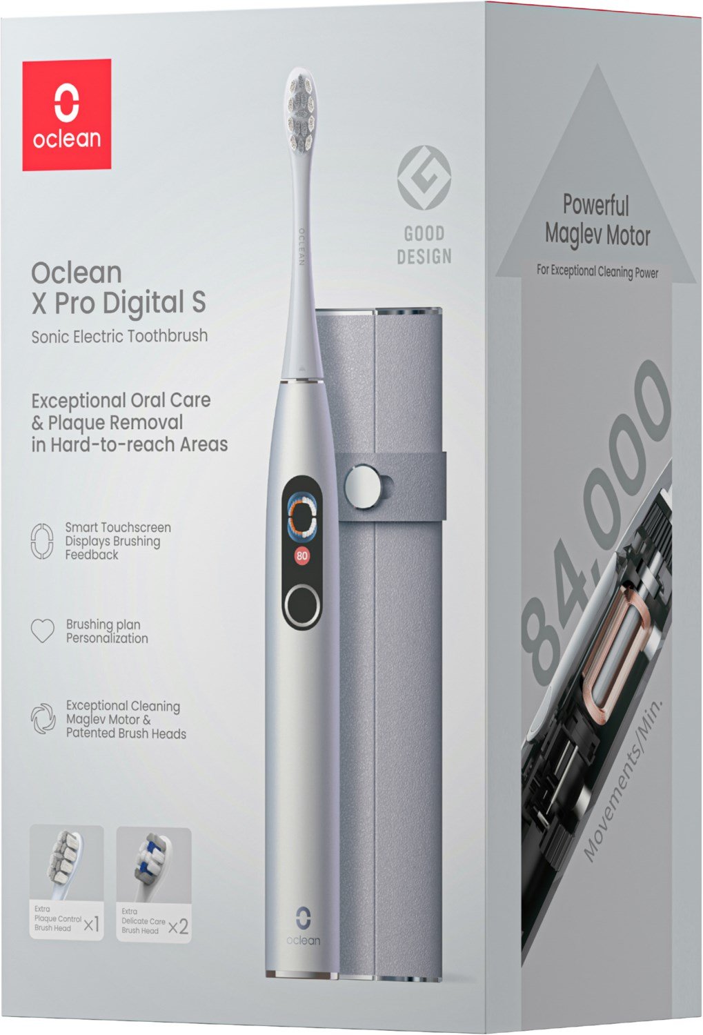 X Pro Digital Set Elektrische Zahnbürste silber