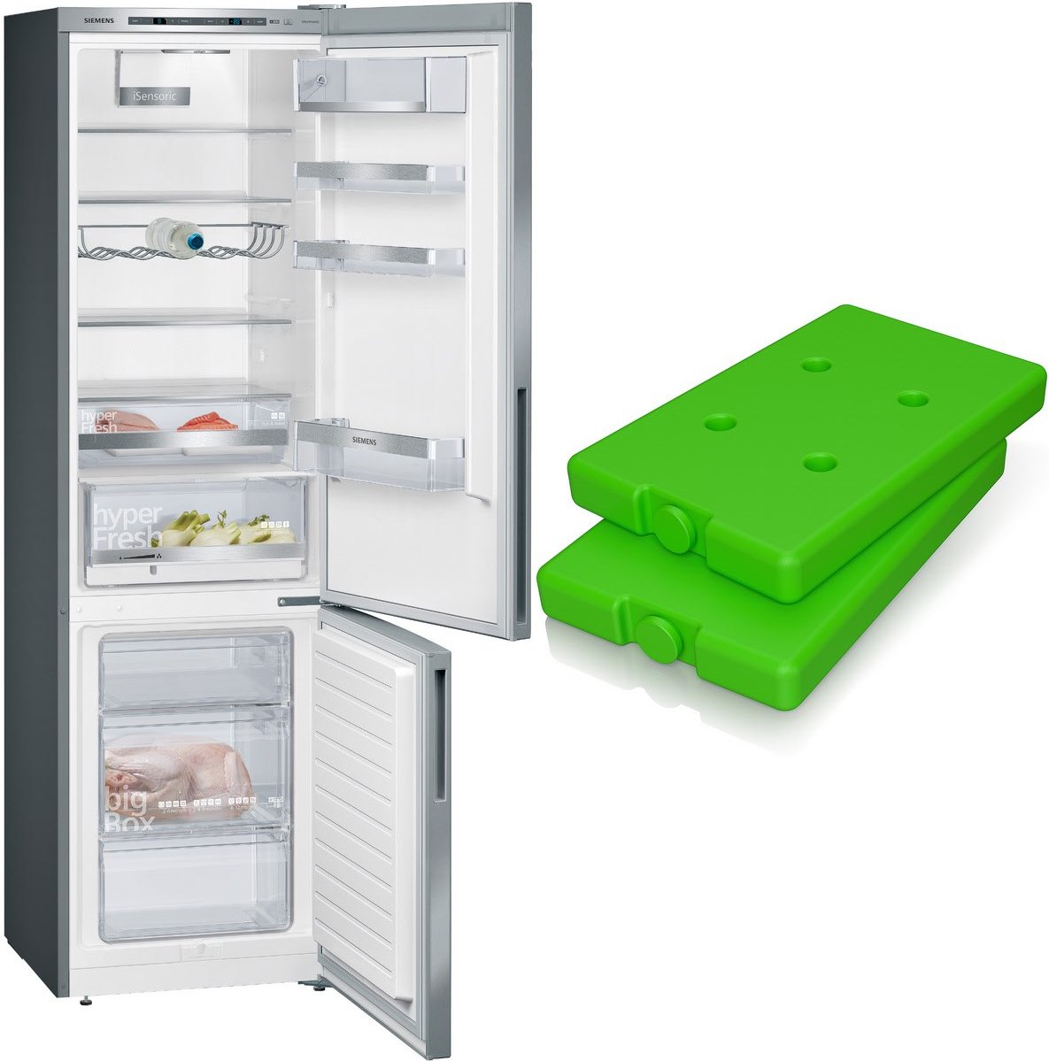 MK69KGSIBA Kühl-/Gefrierkombination bestehend aus KG39E8IBA + GS10Z010 edelstahl/cleansteel