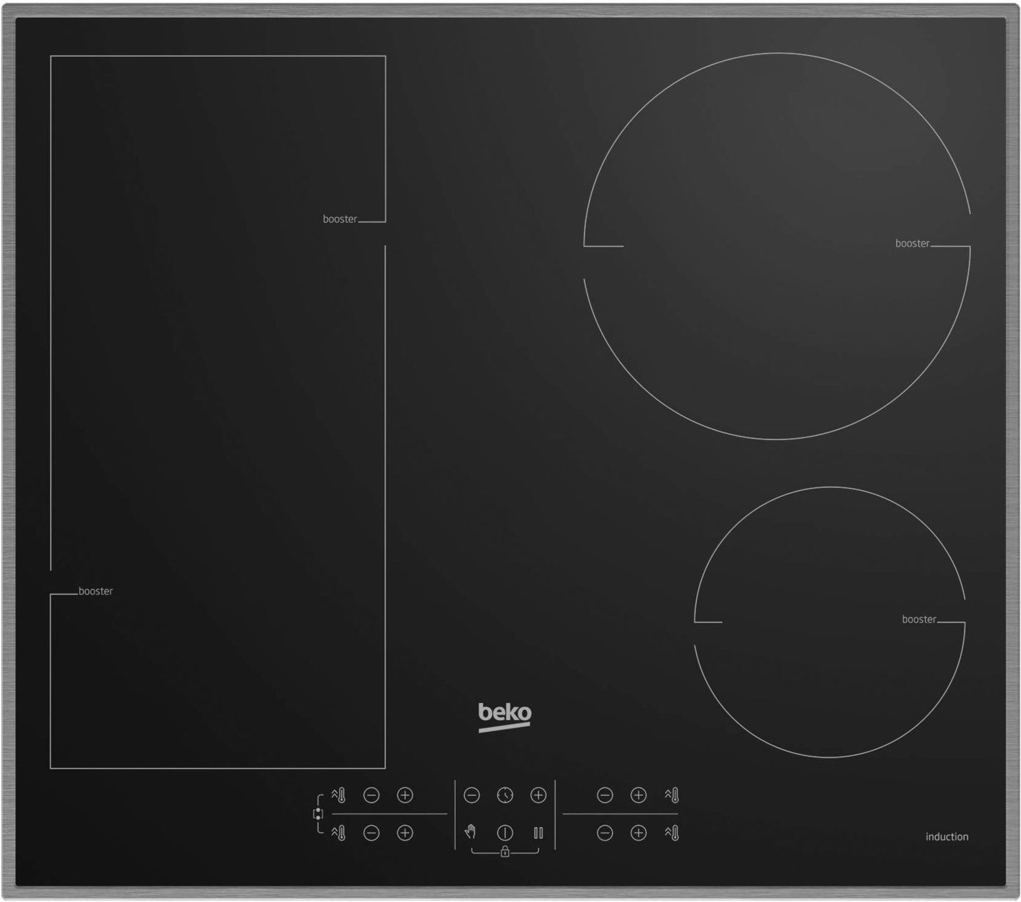 b300 HII 64200 FMTX Autark-Induktionskochfeld edelstahl