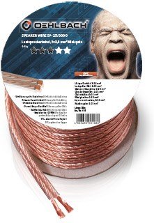 2x 2,5mm (10m) SB Lautsprecherkabel glasklar