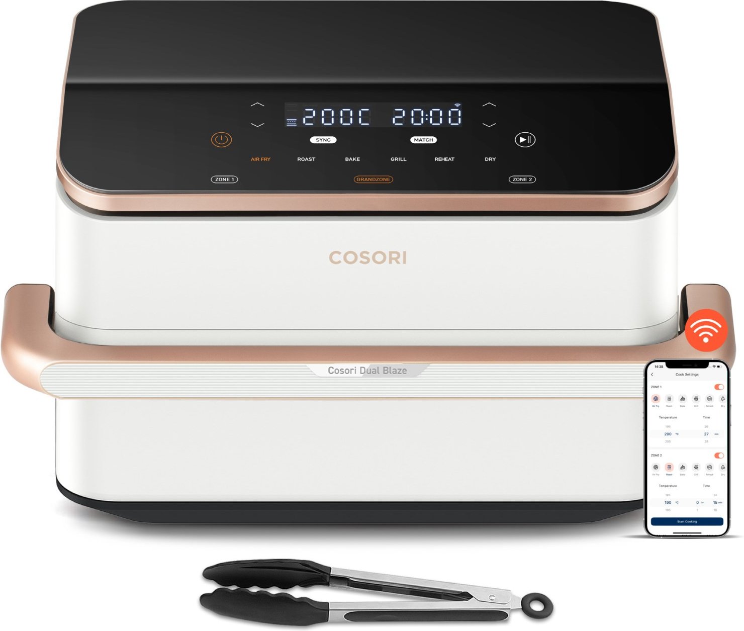 DualBlaze TwinFry CAF-TF101S-WEUR Heißluft-Fritteuse weiß