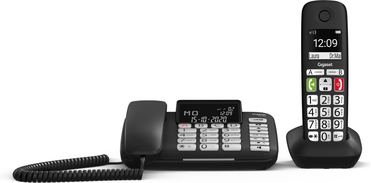 DL780 Plus Schnurlos + Schnurgebundenes Telefon schwarz