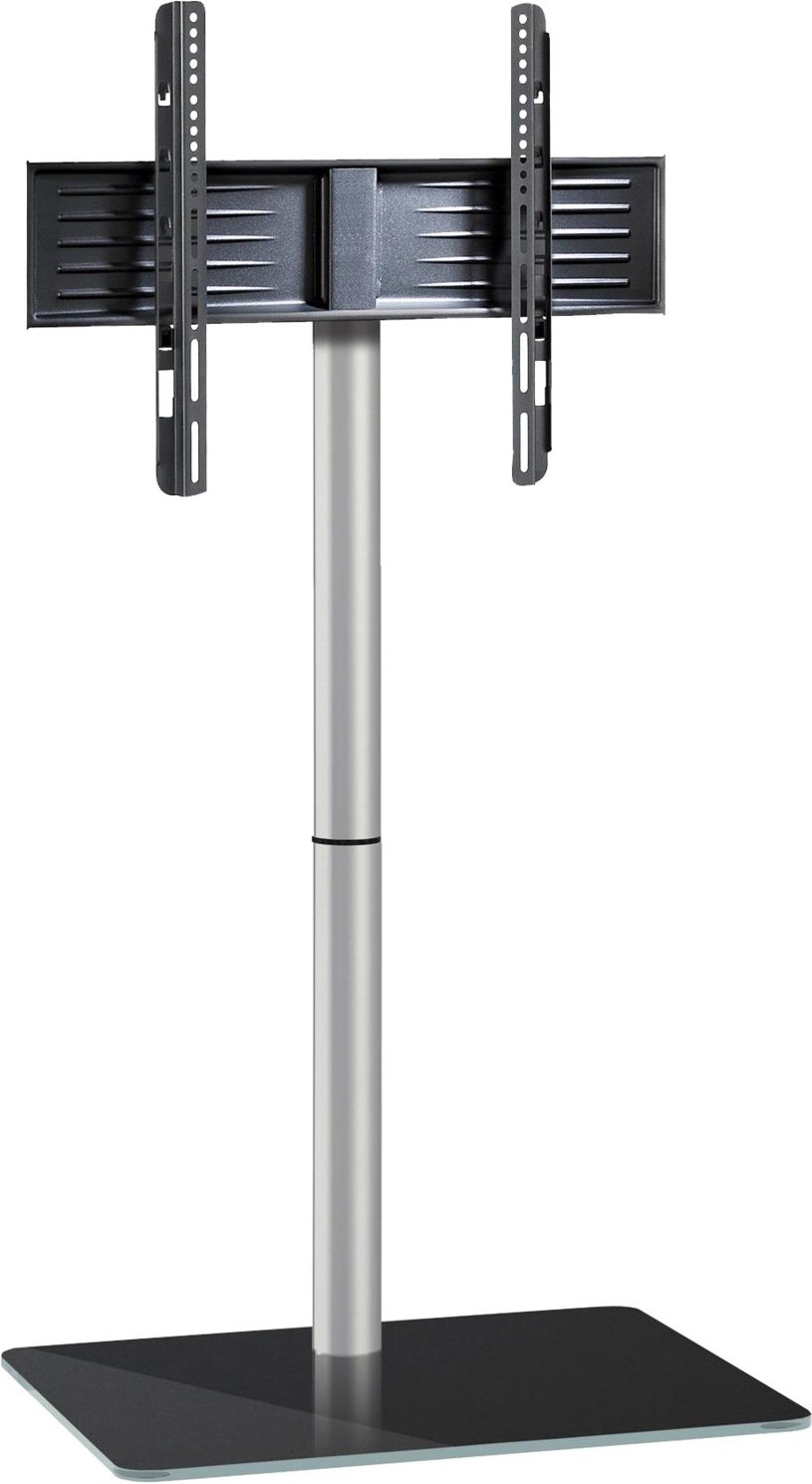 Alani TV-Bodenständer silber/schwarzglas