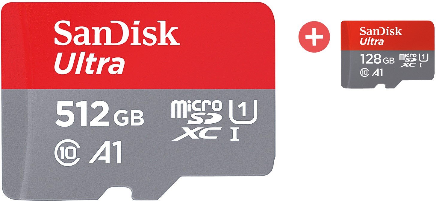 microSDXC Ultra (512GB) Speicherkarte + Dein Geschenk: SanDisk microSDXC Ultra (128GB)