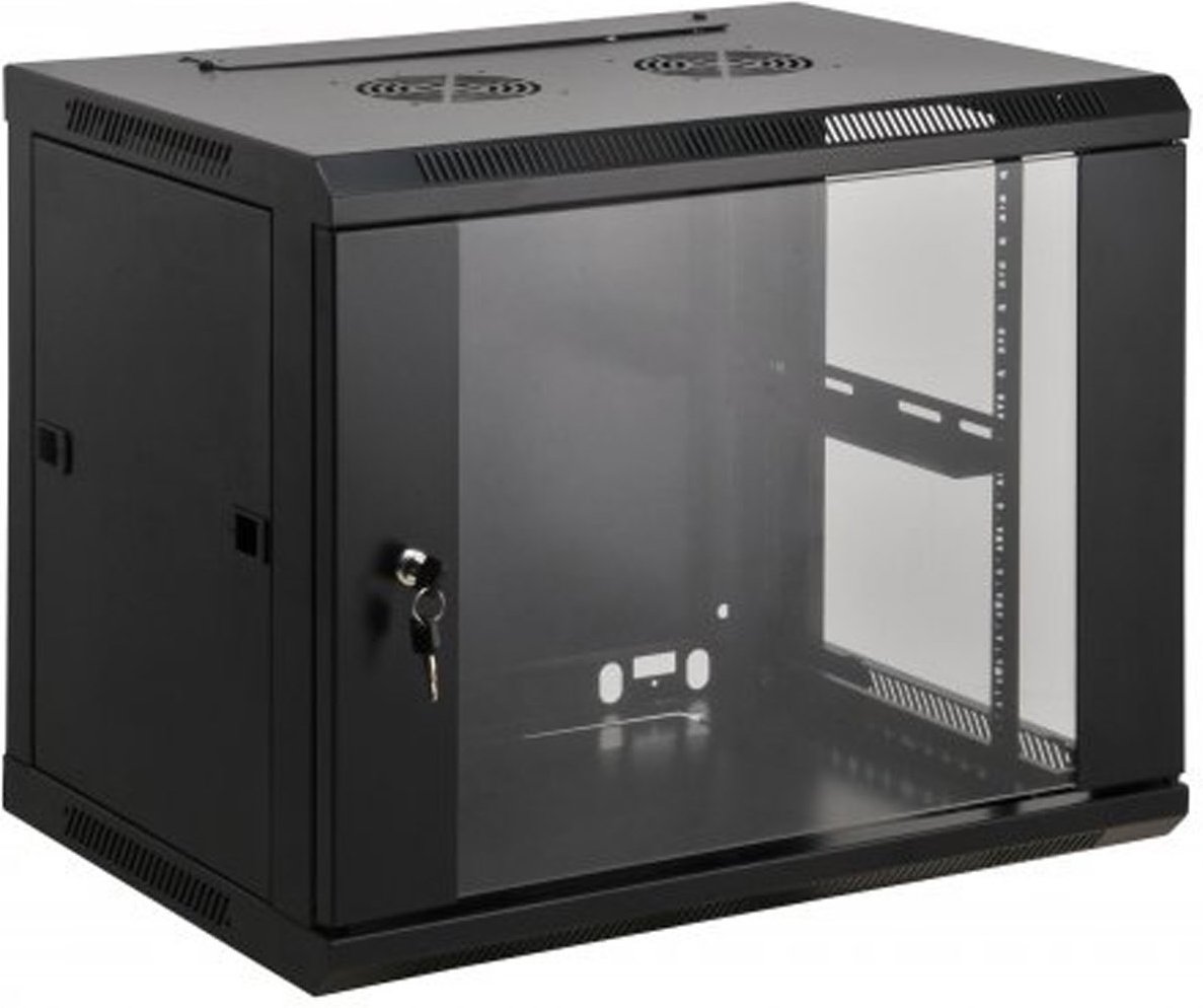 Wandverteiler 12HE 600x600mm montiert schwarz