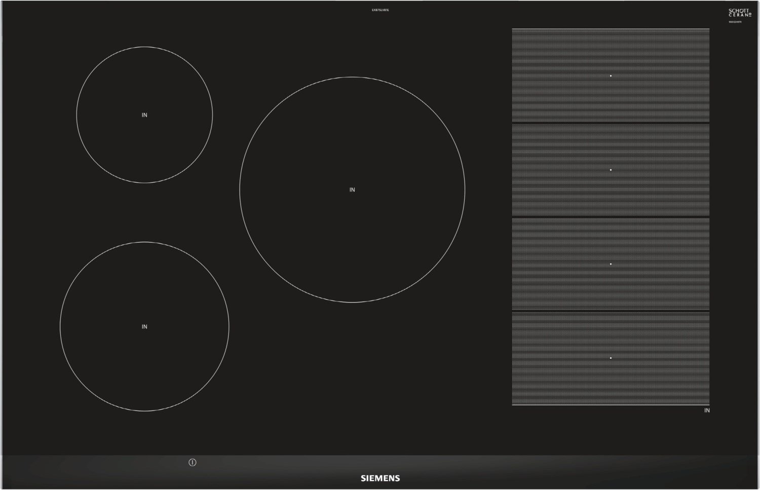 EX875LVC1E Autark-Induktionskochfeld edelstahl/Facette