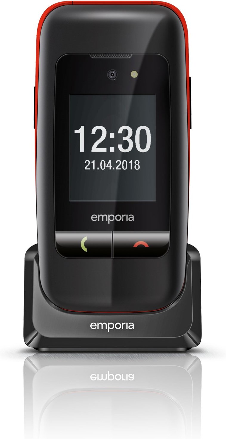 One Seniorenhandy schwarz/rot