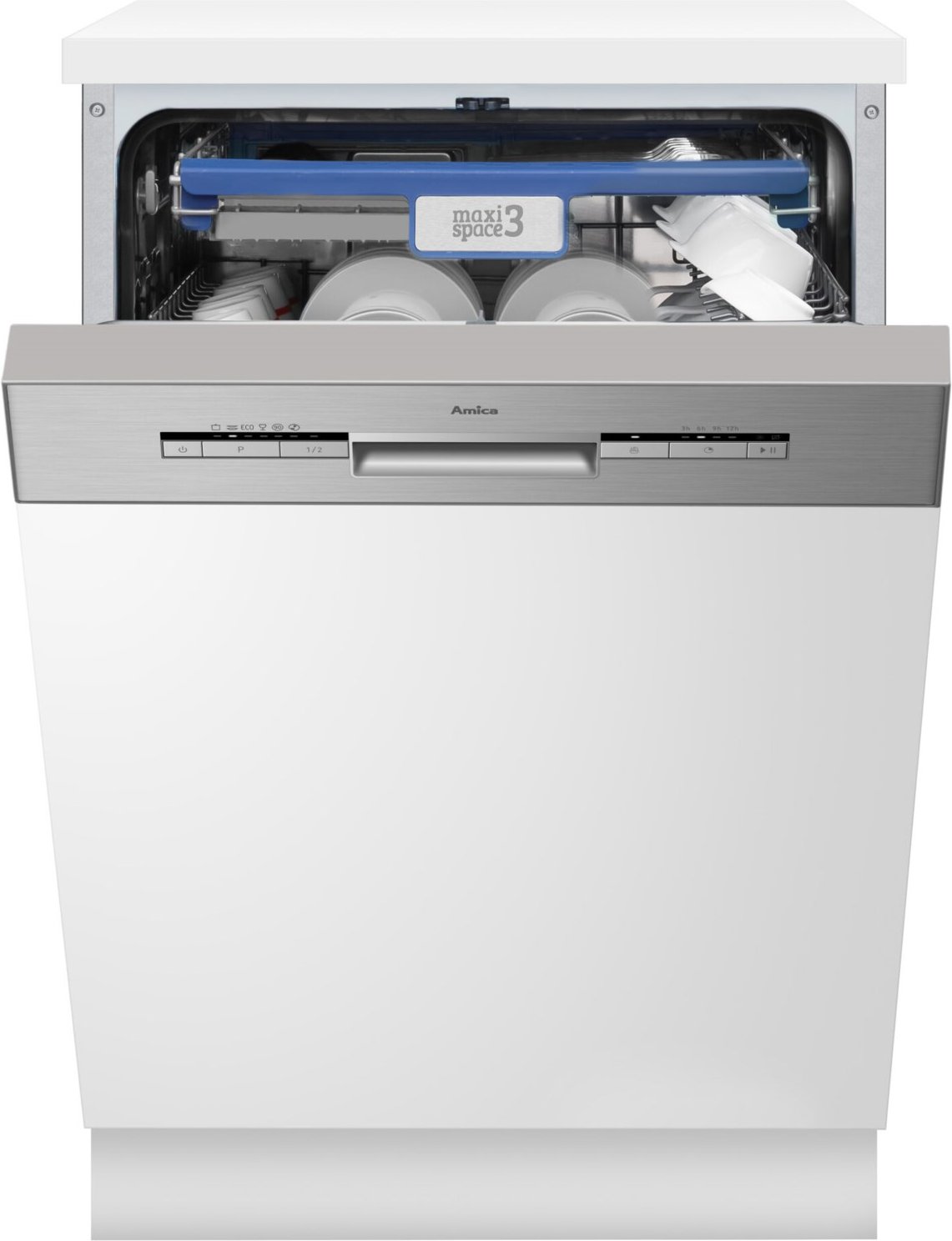 EGSP 574 100 E teilintegrierbarer 60 cm Geschirrspüler edelstahl