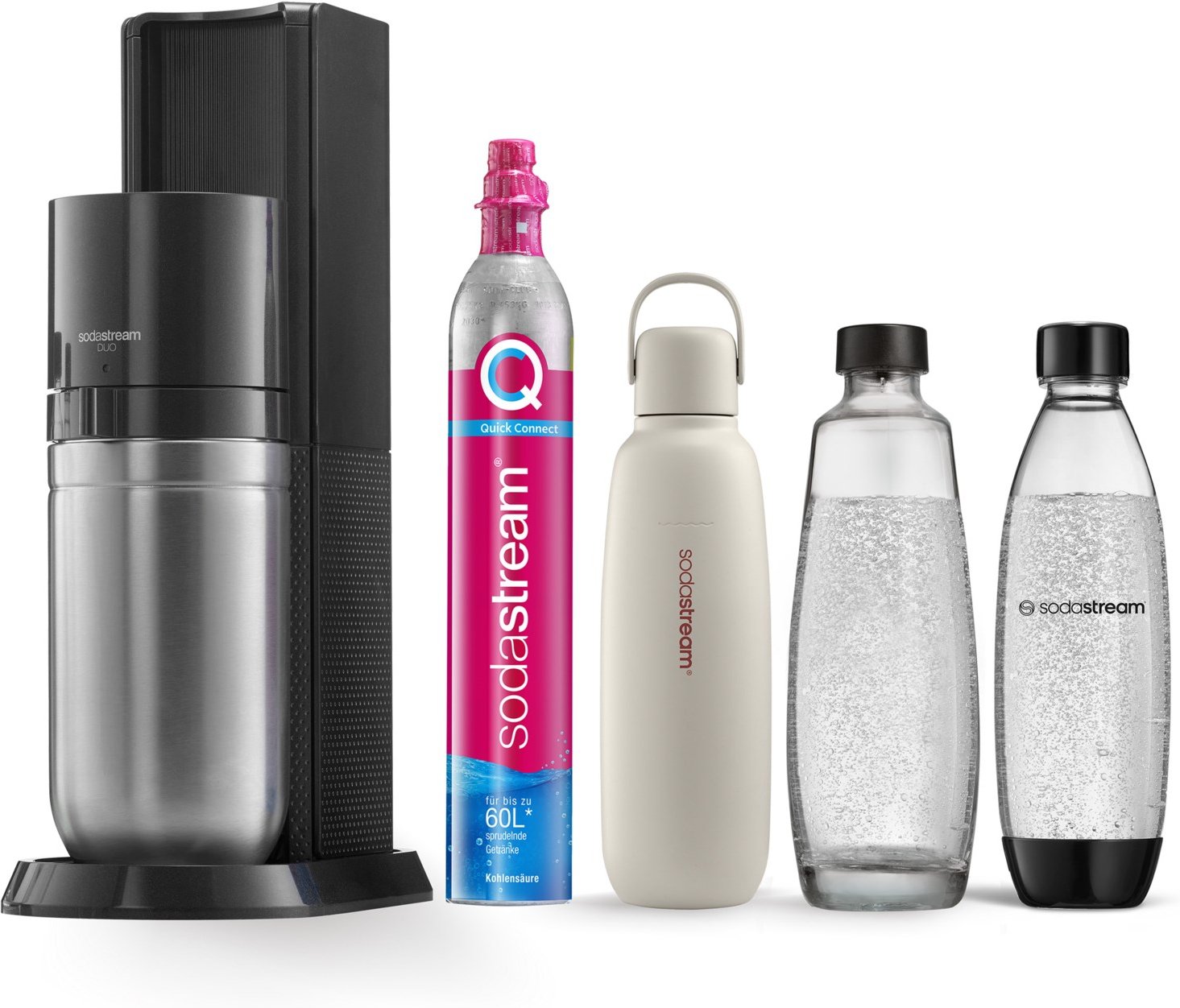 DUO Wassersprudler Allround Pack Trinkwasser-Sprudler titan