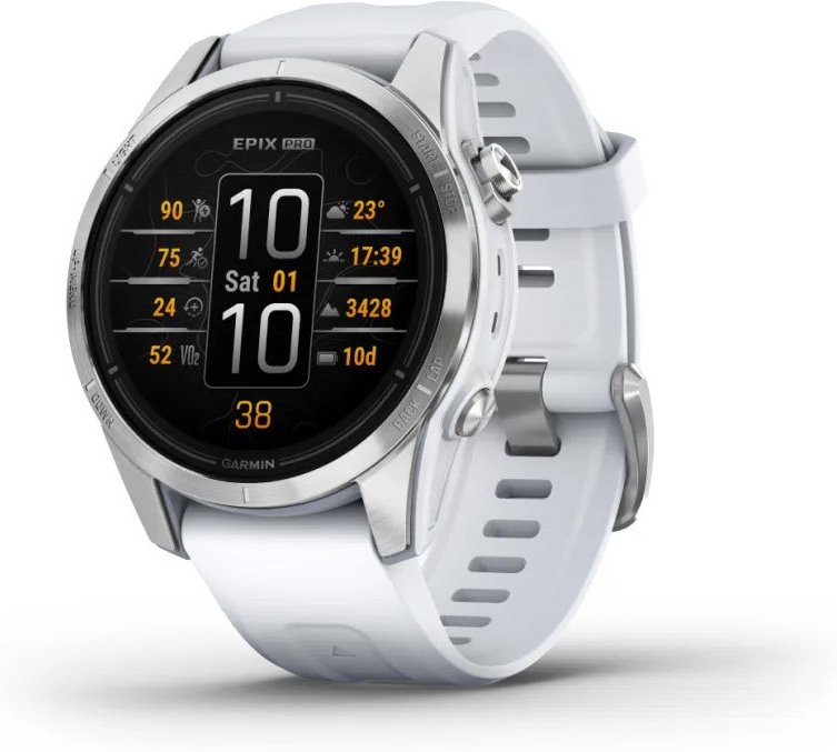 Epix Pro (Gen 2) (42mm) Sportuhr steinweiß/silber
