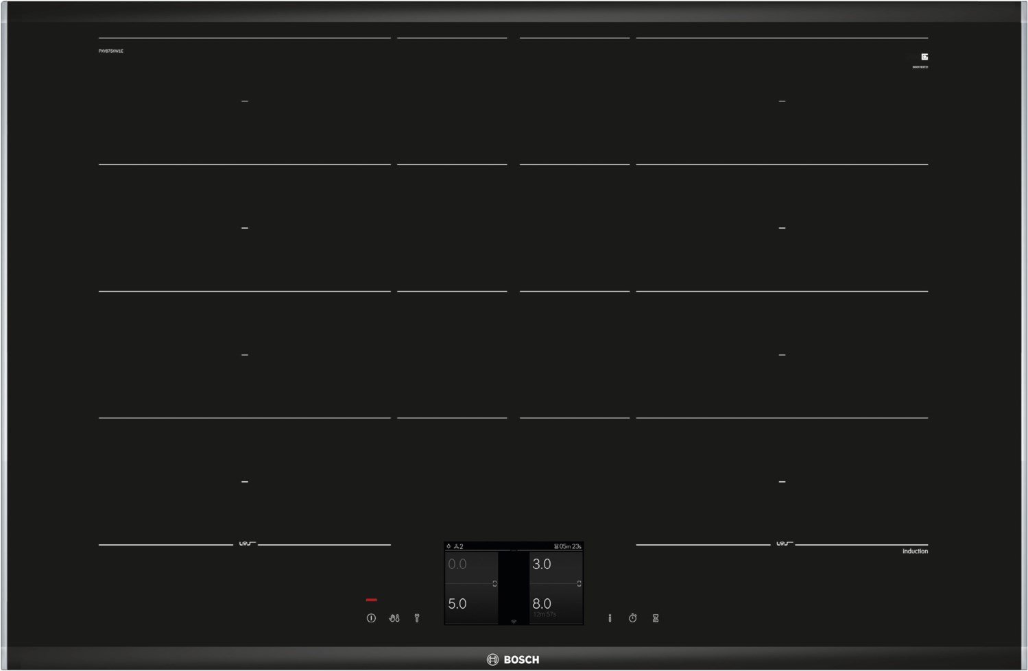 PXY875KV1E Autark-Induktionskochfeld edelstahl/Facette