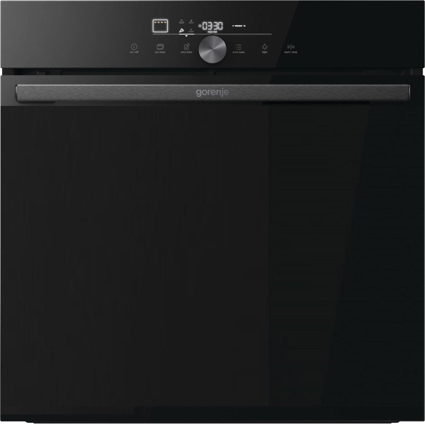 GO66E Pizza350C Einbaubackofen tiefschwarz