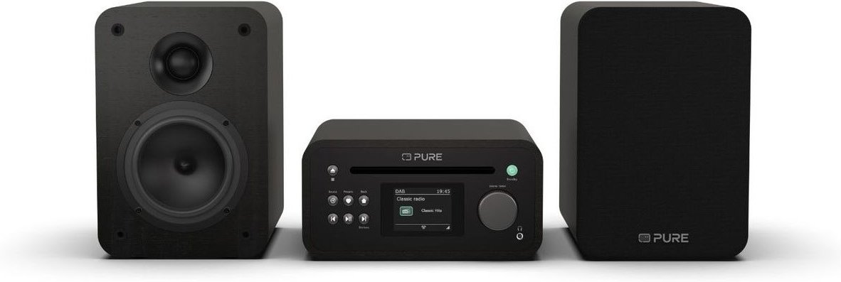 Classic Stereo Mini Hifi-System schwarz