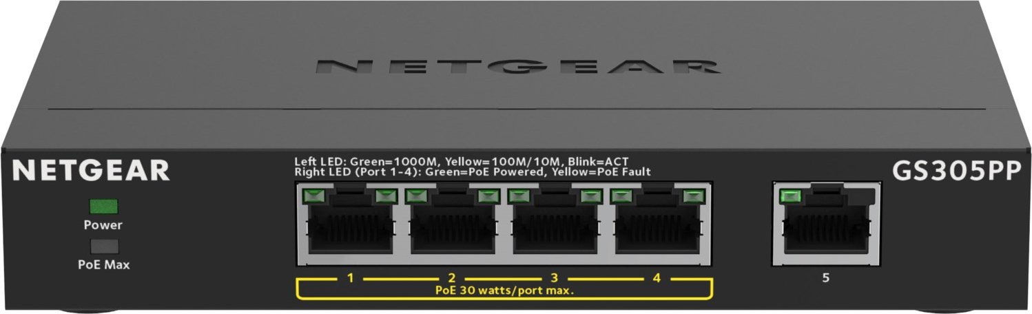 GS305PP 5-Port Gigabit Ethernet Switch