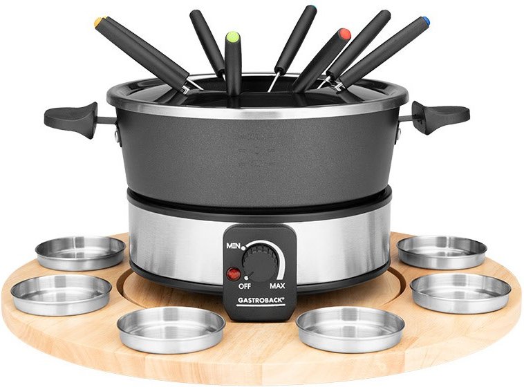 Fondue Set silber