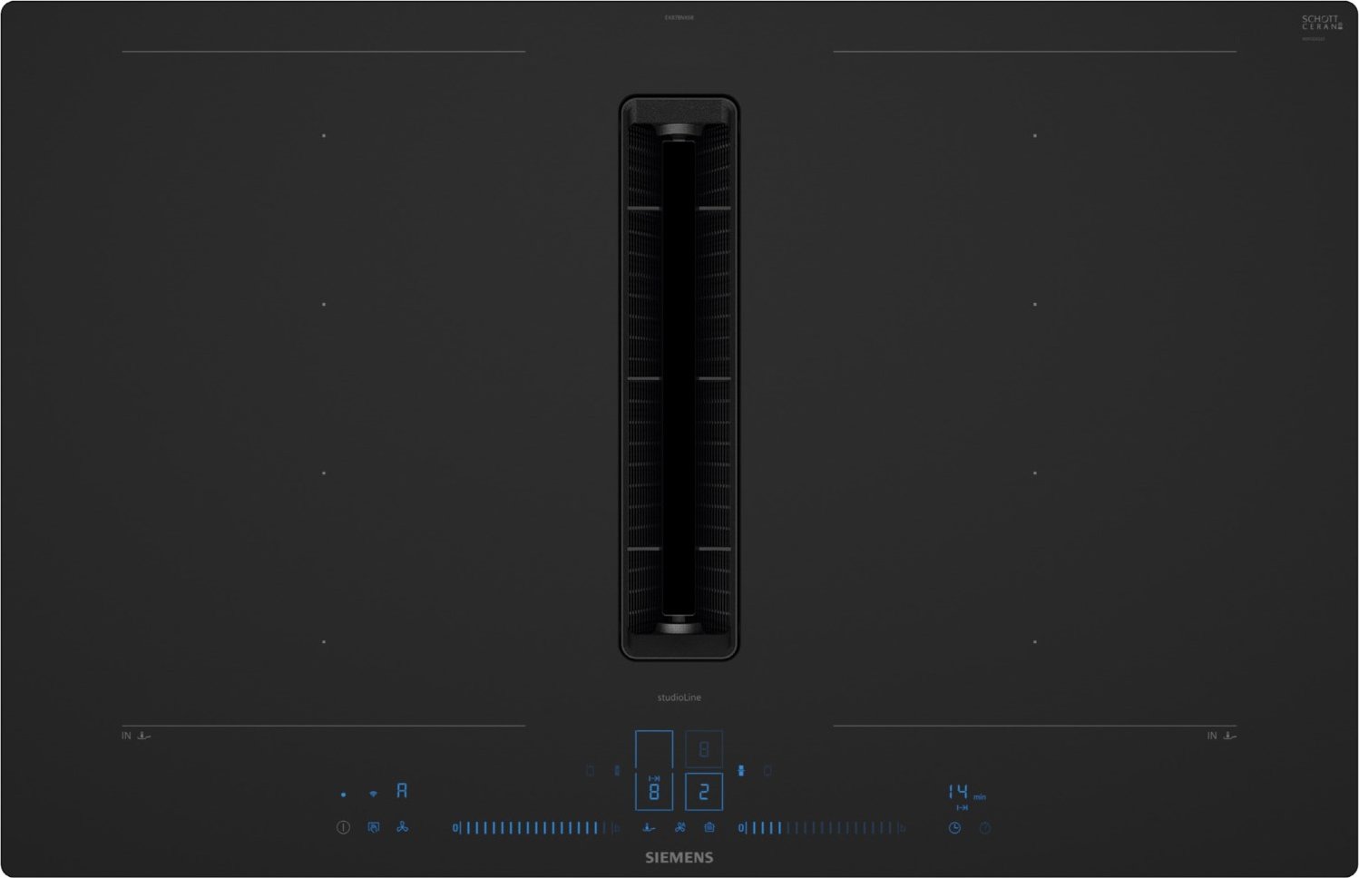 EX80BNX68E Autark-Induktionsfeld mit Dunstabzug mattschwarz