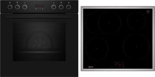 EX4PIB0 Herdset mit Induktionskochfeld bestehend aus E2CCG6AK4 + M56SBF1L0 schwarz/edelstahl