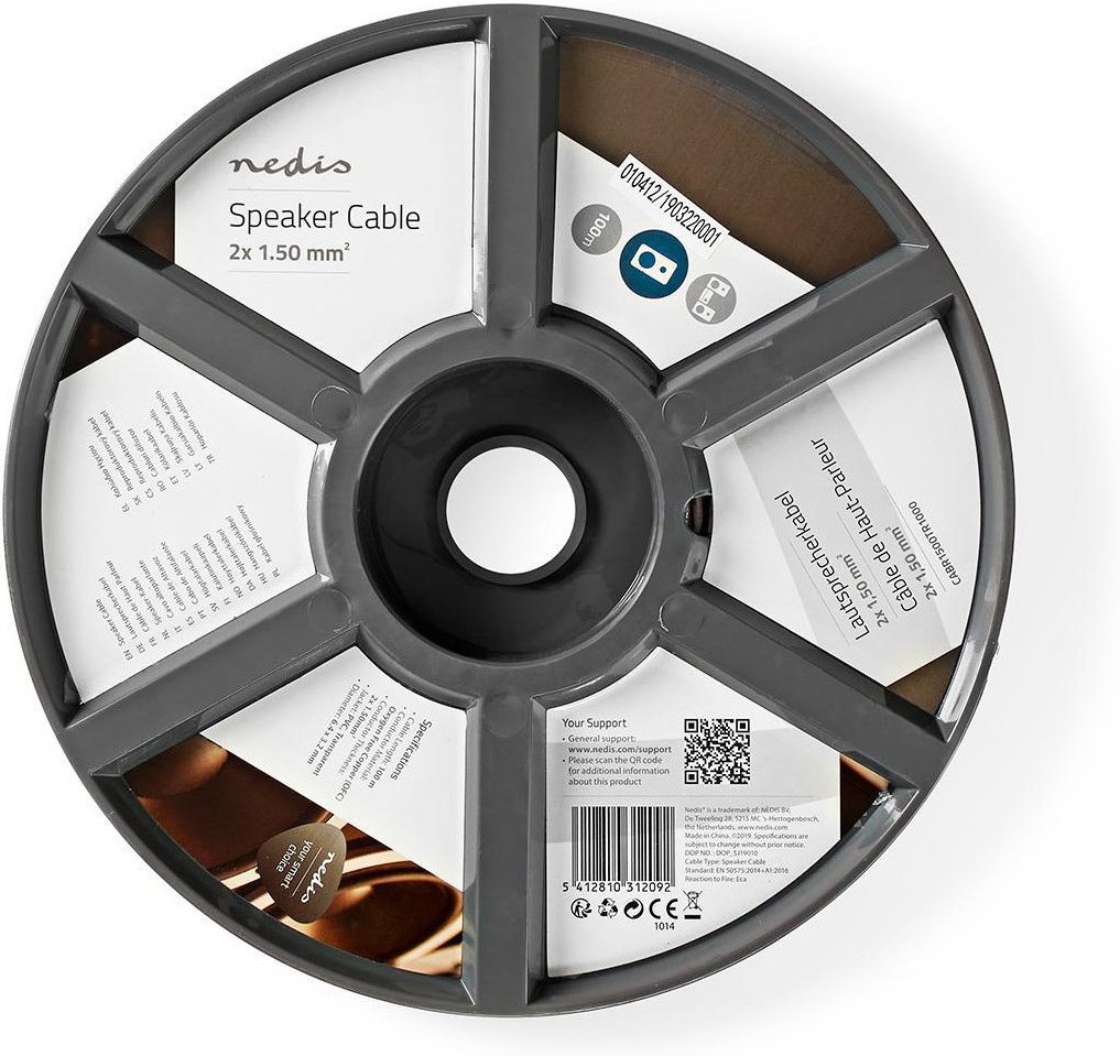 CABR1500TR1000 2x 1,50 mm² (100m) Lautsprecherkabel transparent