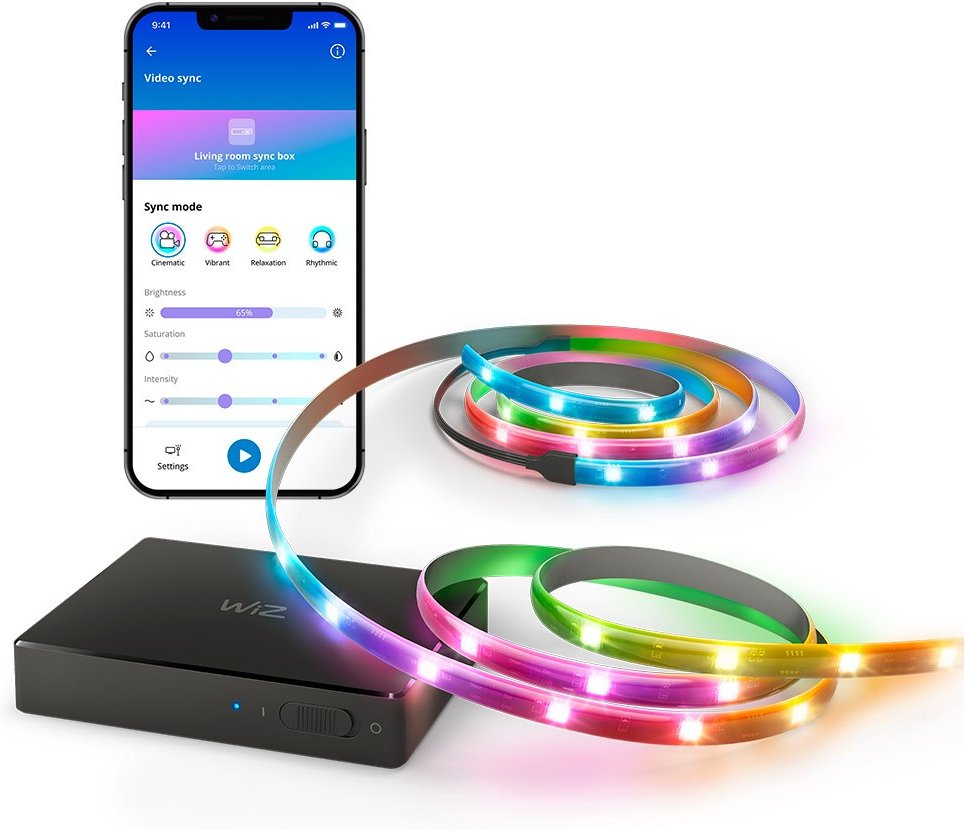 HDMI Sync Box (75"-85") mit LED Streifen