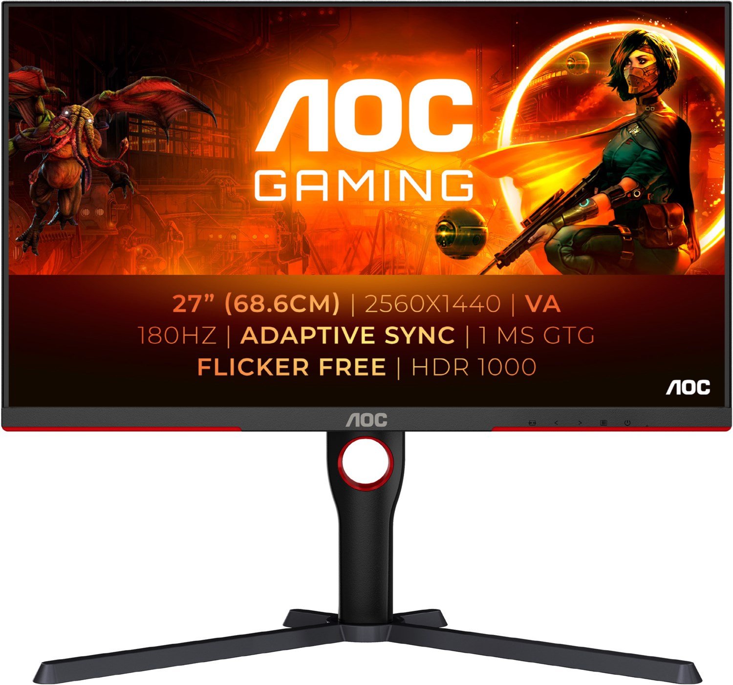 Q27G3XMN/BK 69 cm (27") Mini LED Gaming Monitor schwarz/rot