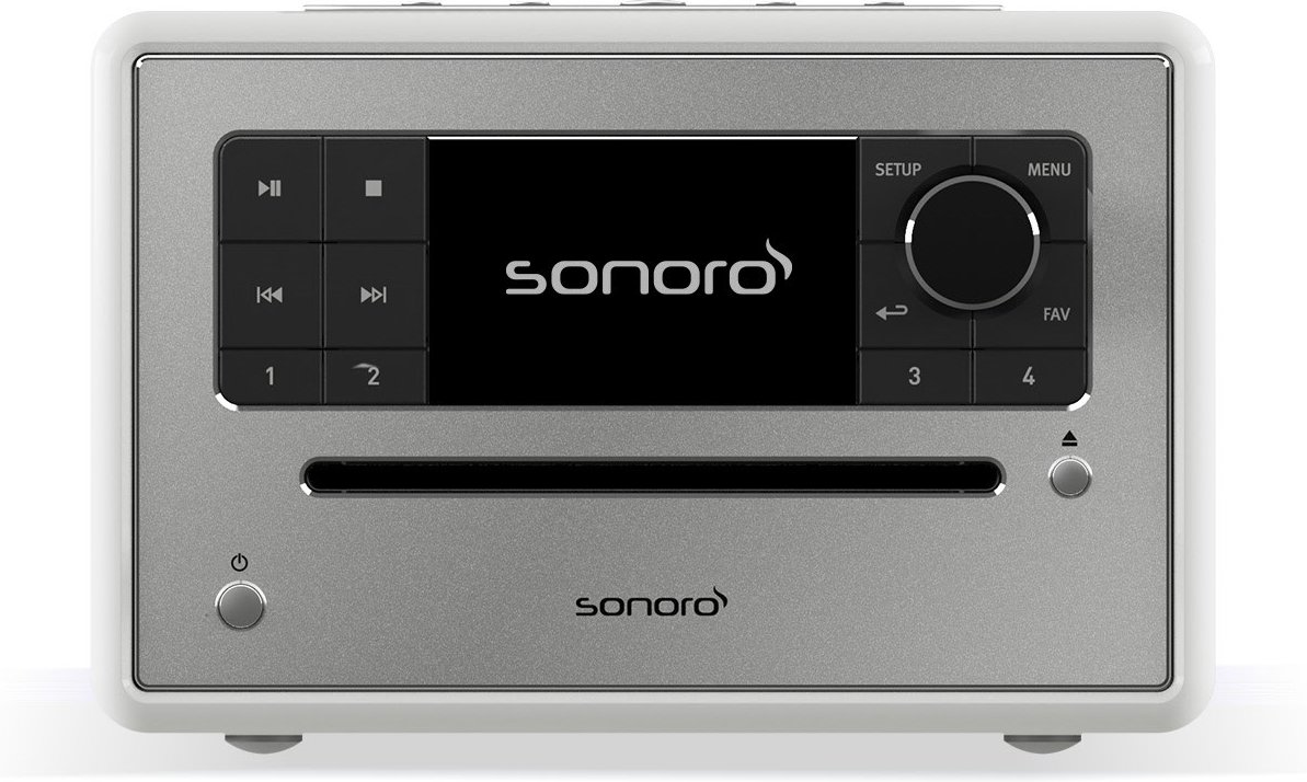 Elite CD/Radio-System hochglanz weiß/silber