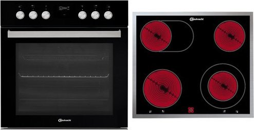 HEKO Chef Pyro+ Herdset bestehend aus HIS5 EP8VS3 ES + CHR 6642 IN schwarz + edelstahl