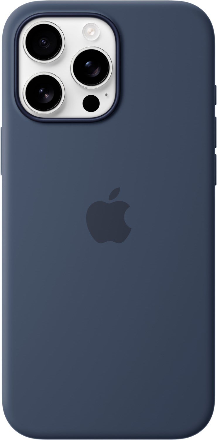 Silikon Case mit MagSafe für iPhone 16 Pro Max denim