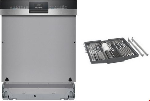 SN53HS7VBE Teilintegrierter Einbau-Geschirrspüler 60 cm bestehend aus SN53HS17BE + SZ36DX02 gebürsteter Stahl