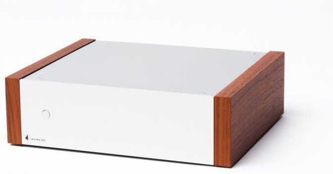 Amp Box DS2 Vollverstärker Stereo silber/rosenholz