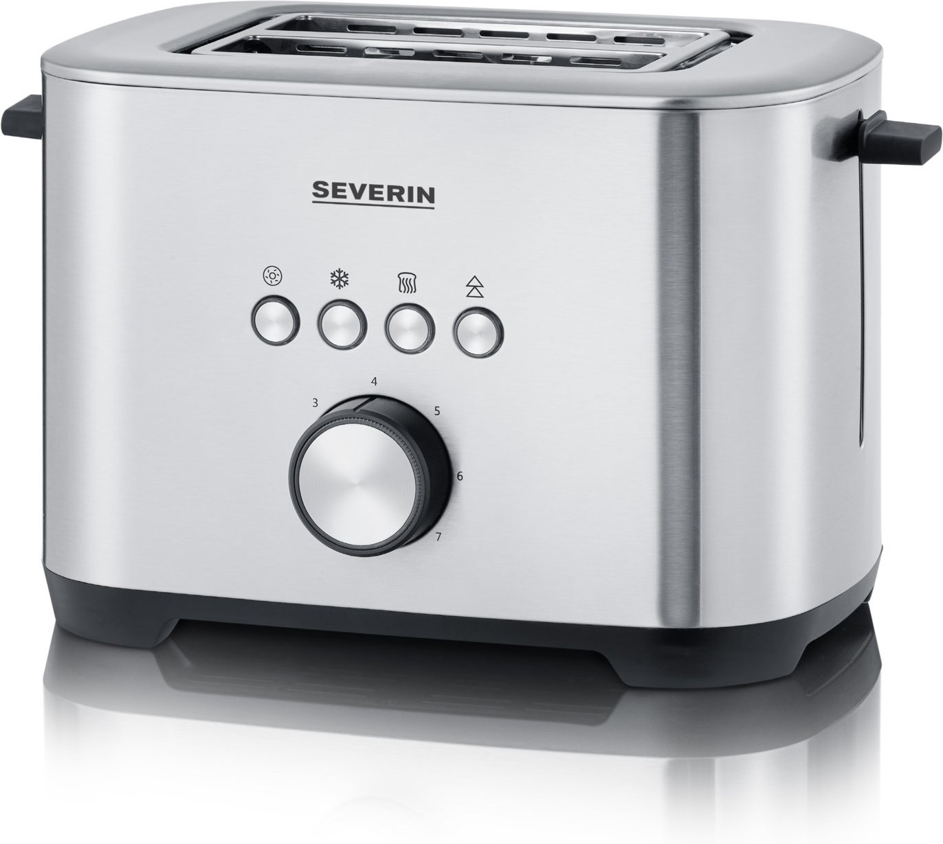 AT 2620 Kompakt-Toaster edelstahl/schwarz