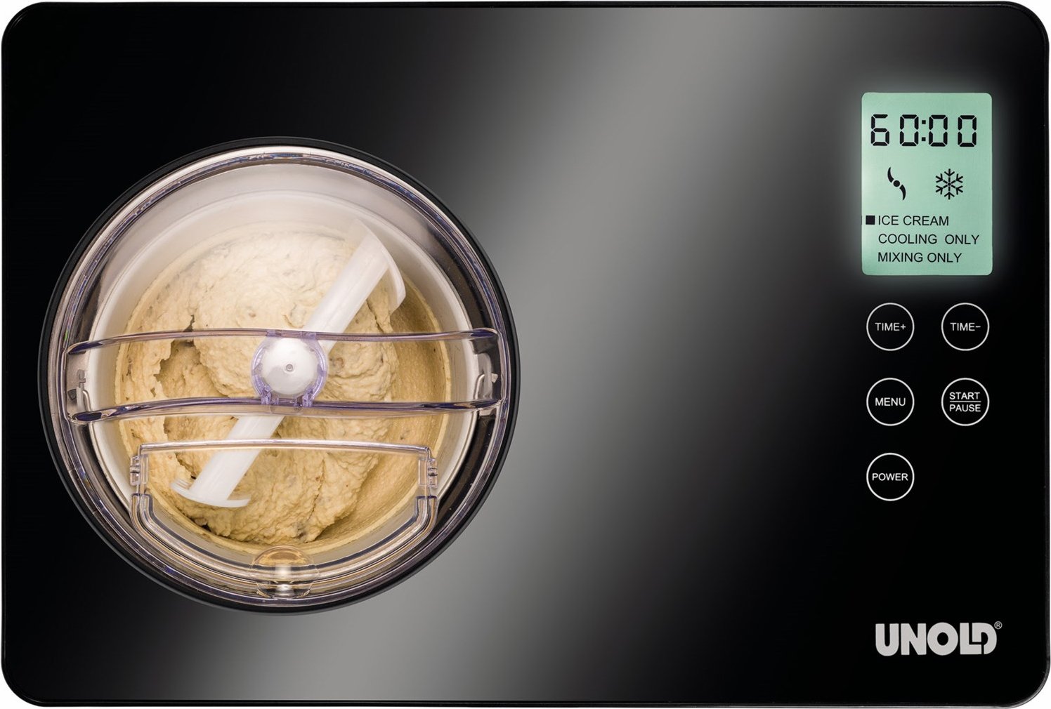 48845 Gusto Eismaschine schwarz/edelstahl