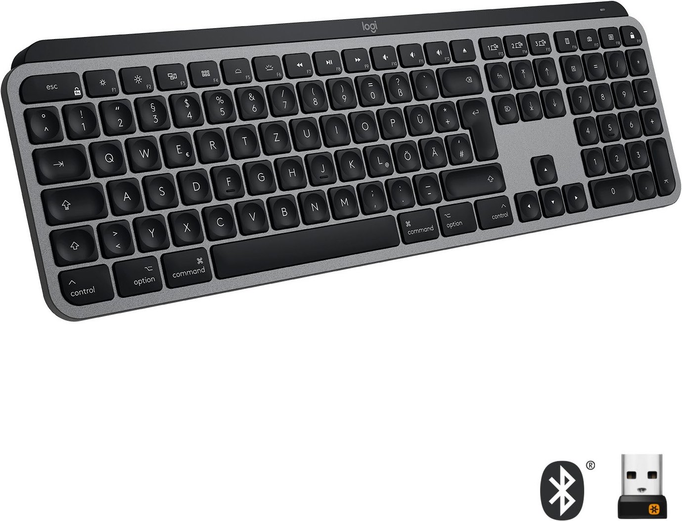 MX Keys (DE) für Mac Bluetooth Tastatur space grau