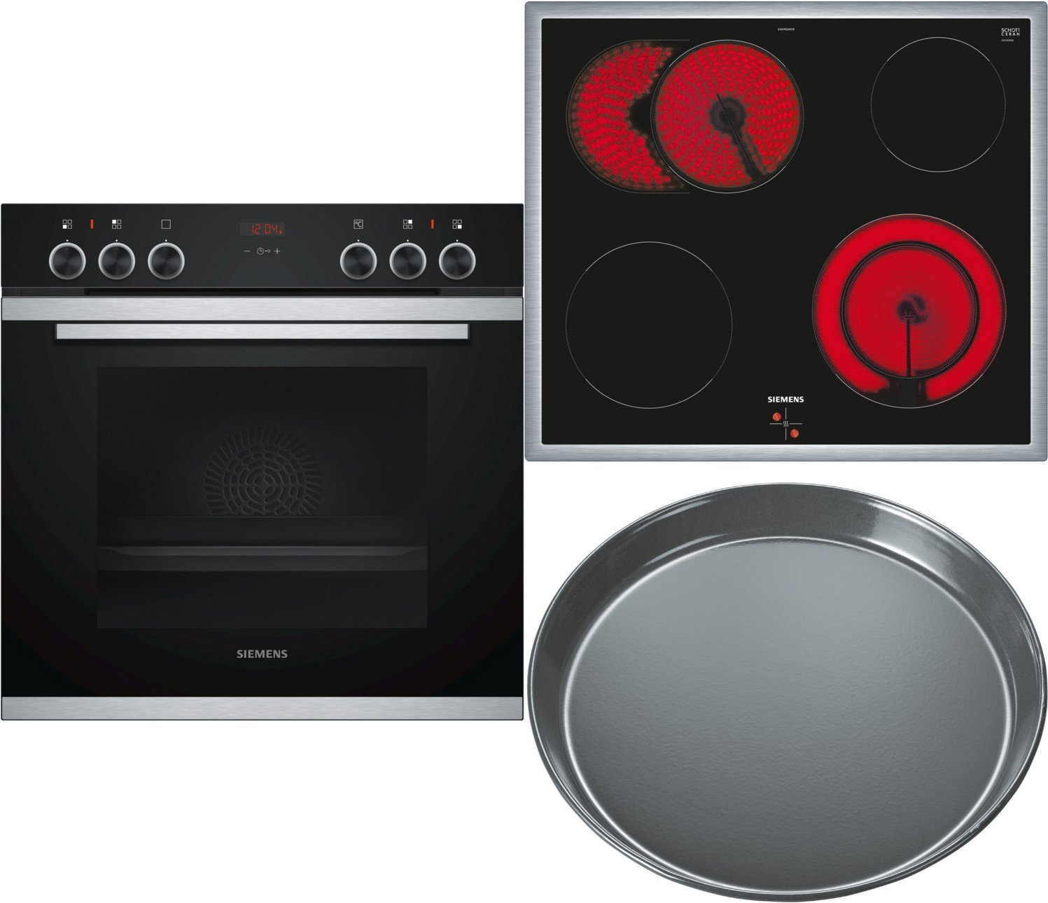 EQ211KB00B Herdset bestehend aus HE213BBS0+EA64RGNA1E+HZ317000 edelstahl + edelstahl