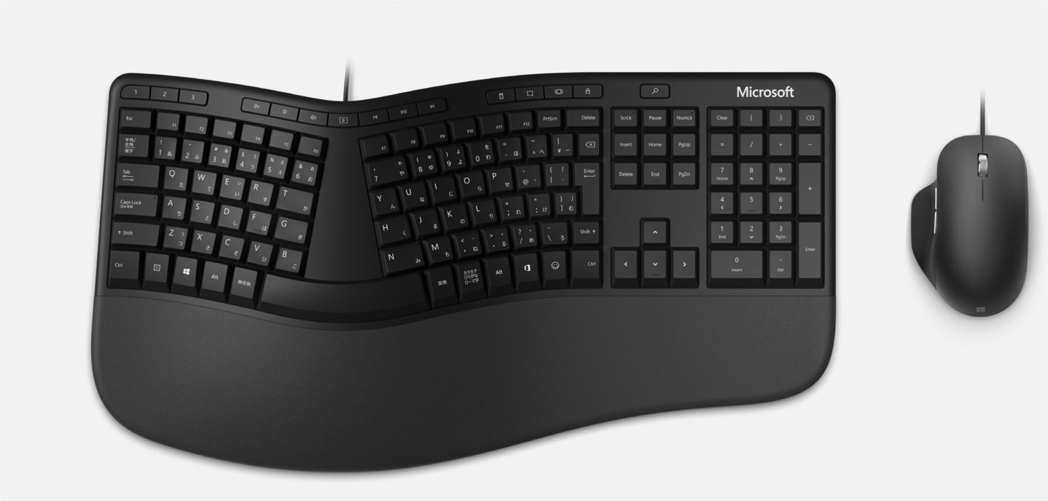 Ergonomic Desktop Tastatur-Set schwarz