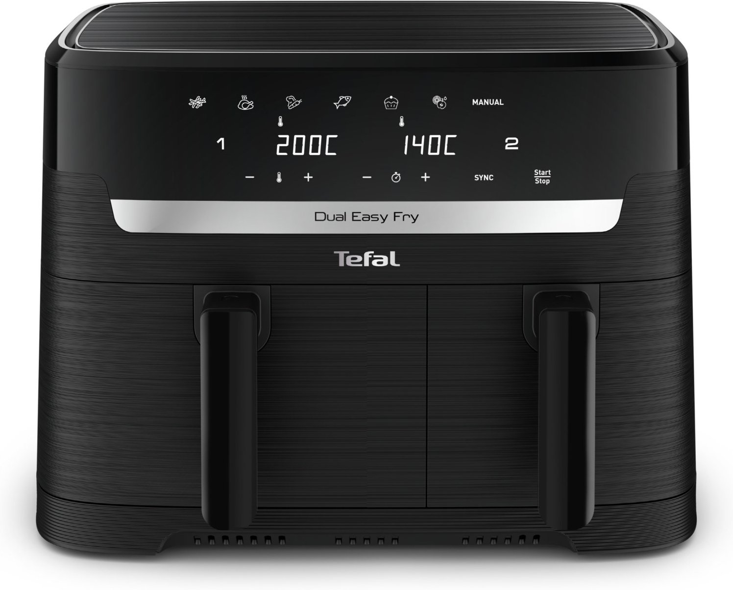 EY901N Dual Easy Fry Essential Heißluft-Fritteuse schwarz
