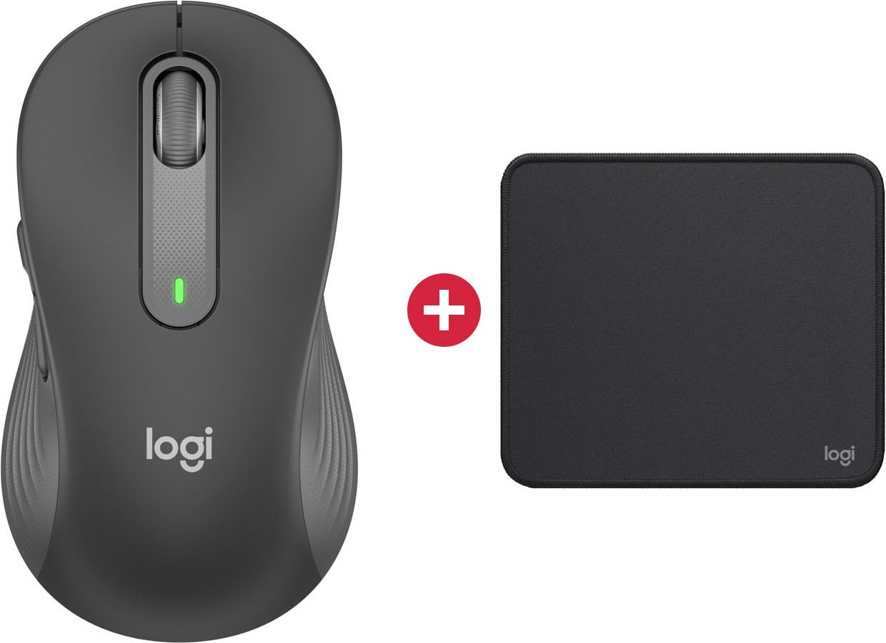 Signature M650 L Kabellose Maus + Dein Geschenk: Logitech Studio Mauspad