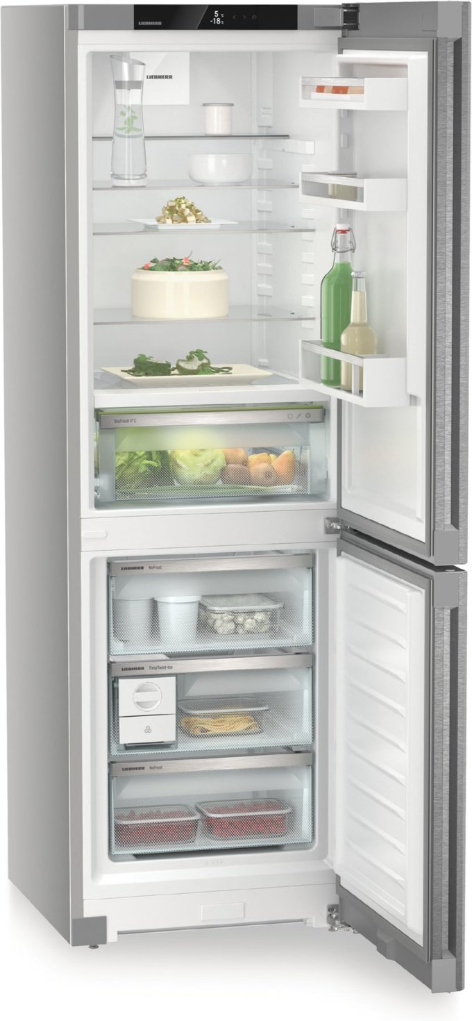 CBNsdc 5223-20 Kühl-/Gefrierkombination edelstahl/silber