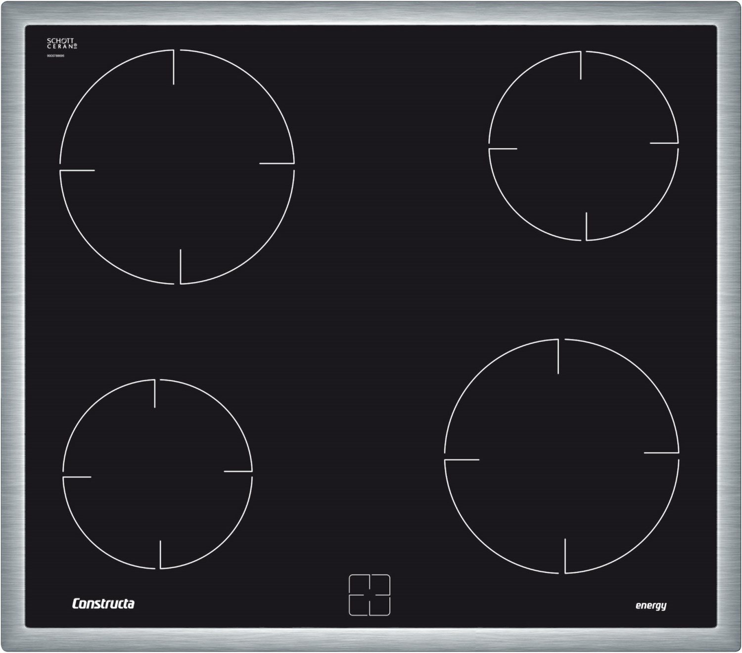 CM 31054 Glaskeramikfeld edelstahl