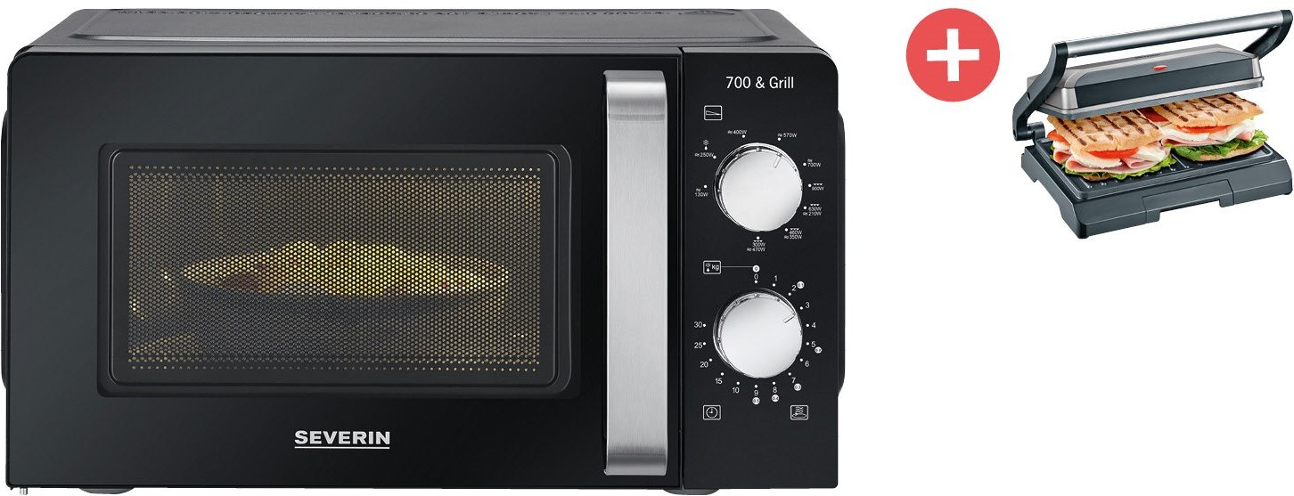 MW 7781 2-in-1 Mikrowelle + Dein Geschenk: SEVERIN KG 2394 Kontaktgrill